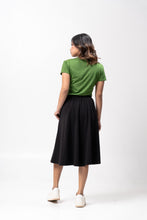 Load image into Gallery viewer, Green Flush Black Cotton Blue Plain Women&#39;s T-Shirt

