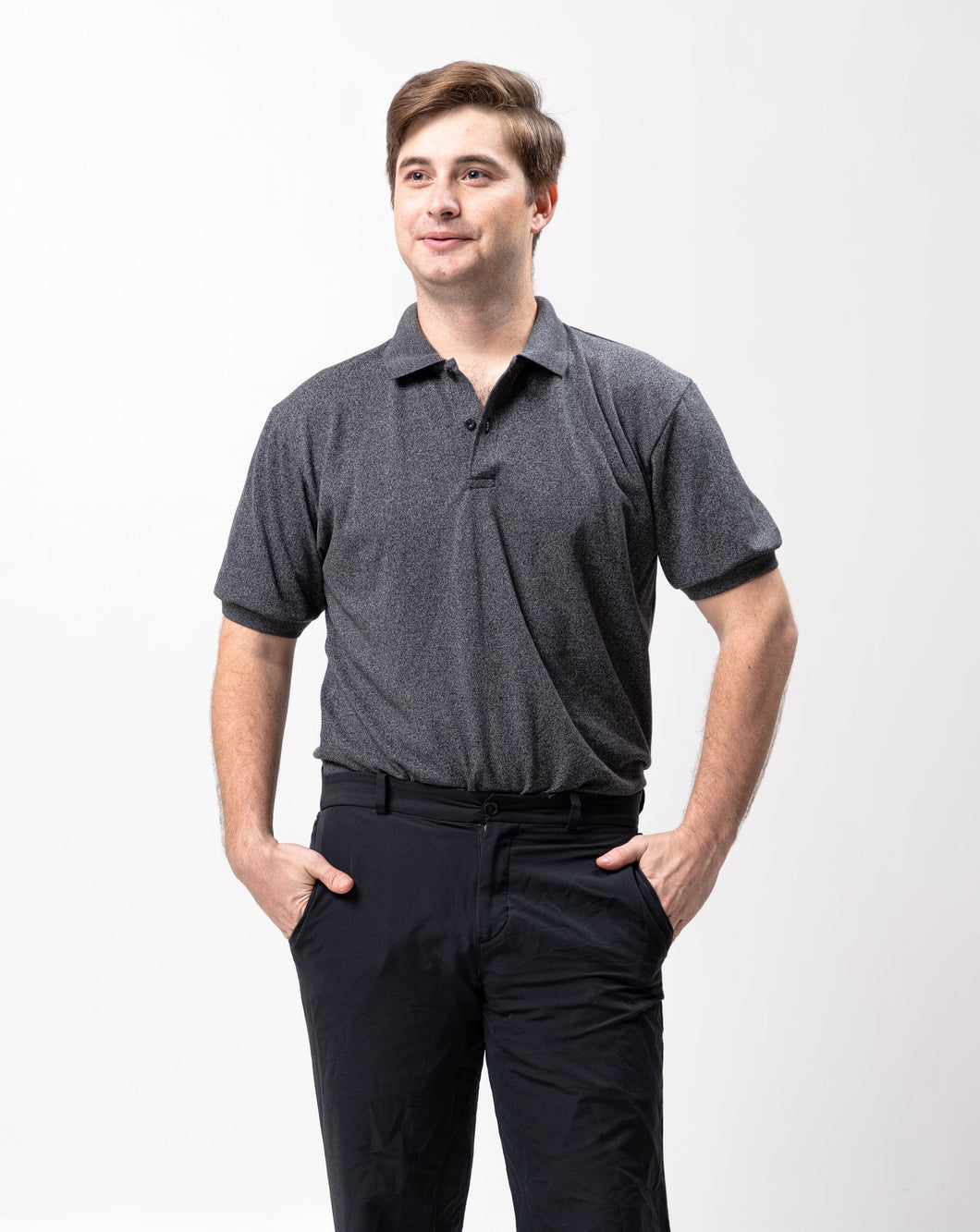 Acid Raven Black Classique Plain Polo Shirt