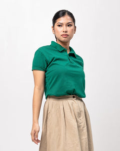Emerald Green Classique Plain Women's Polo Shirt
