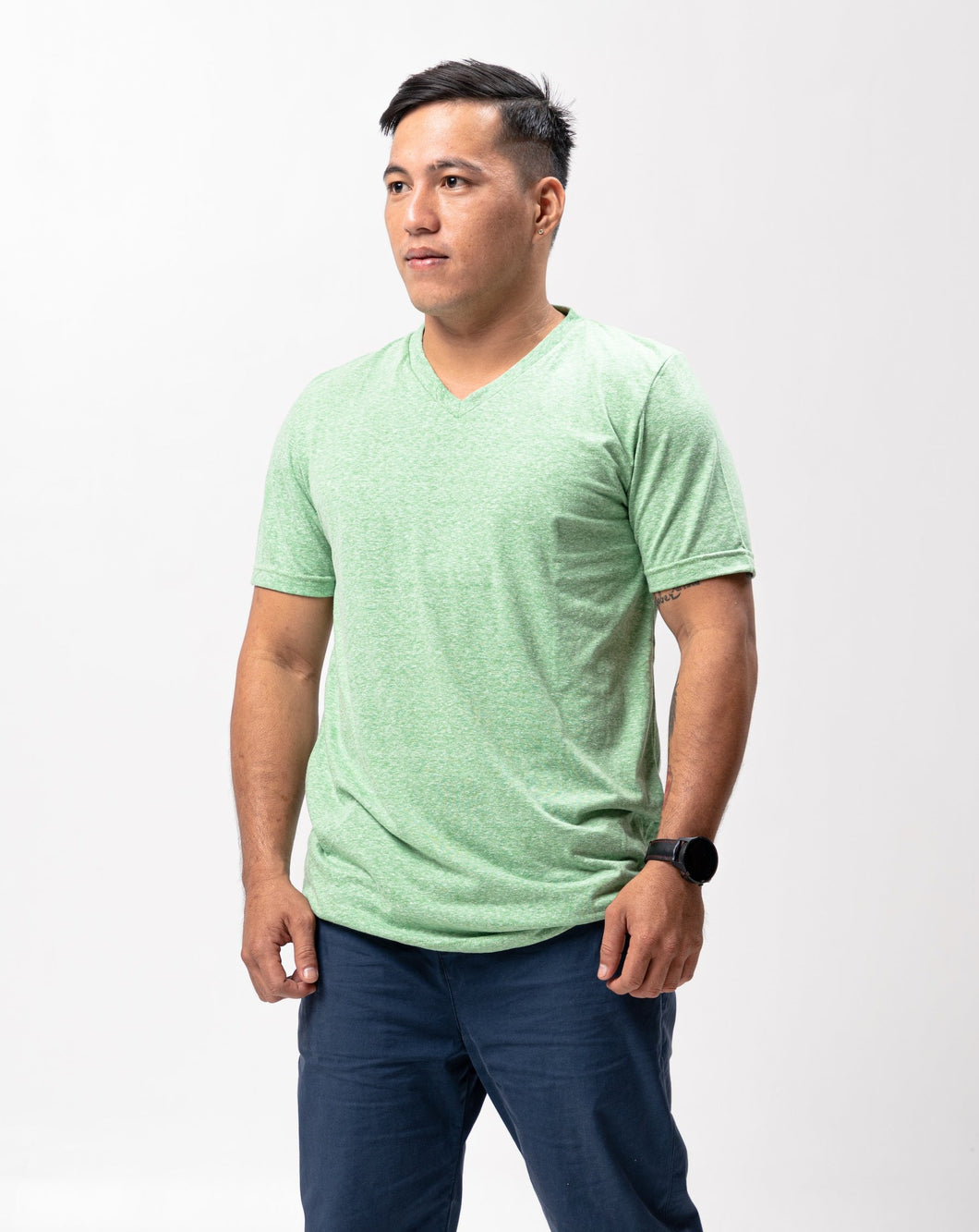 Emerald Green Polyside Cotton Blue Plain Unisex T-Shirt