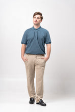 Load image into Gallery viewer, Sirotex Slate Blue / Black Classique Plain Polo Shirt
