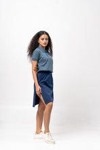 Load image into Gallery viewer, Sirotex Slate Blue / Black Classique Plain Women&#39;s Polo Shirt
