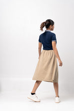 Load image into Gallery viewer, Navy Blue Mini Stripes Classique Plain Women&#39;s Polo Shirt

