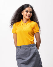 Load image into Gallery viewer, Canary Yellow Classique Plain Women&#39;s Polo Shirt
