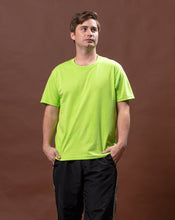 Load image into Gallery viewer, Neon Green Sun Plain T-Shirt
