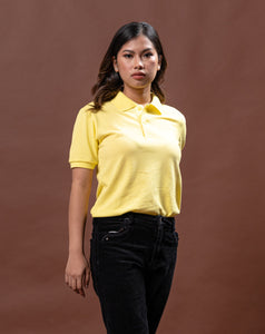 Baby Yellow Classique Plain Women's Polo Shirt