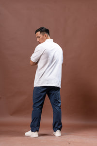 White Classique Plain Polo Shirt