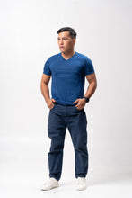 Load image into Gallery viewer, Electric Blue Black Cotton Blue Plain Unisex T-Shirt
