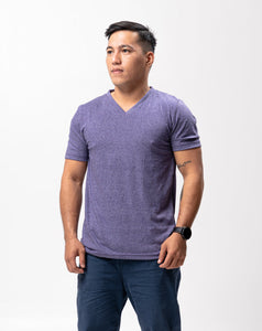 Purple Sirotex Cotton Blue Plain Unisex T-Shirt
