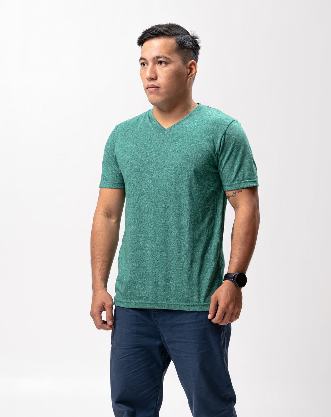 Emerald Green Sirotex Cotton Blue Plain Unisex T-Shirt