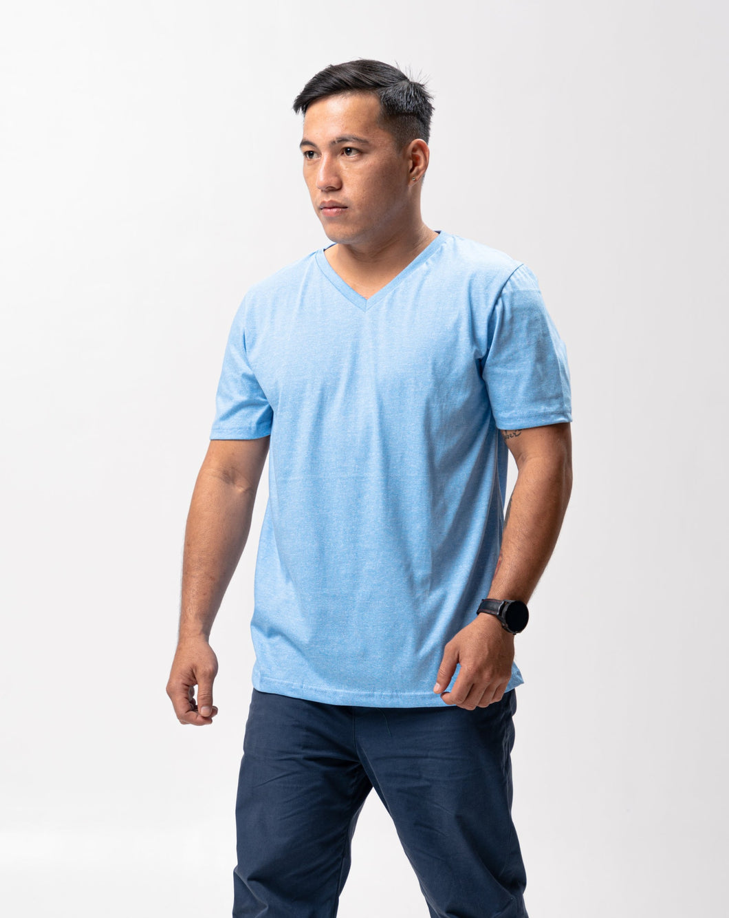 Dela Robia Sirotex Cotton Blue Plain Unisex T-Shirt