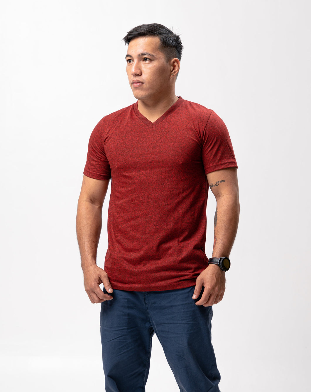 Red Black Cotton Blue Plain Unisex T-Shirt