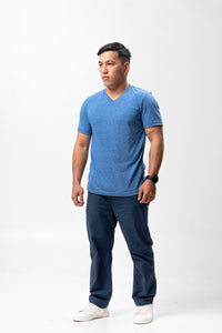 Royal Blue Sirotex Cotton Blue Plain Unisex T-Shirt