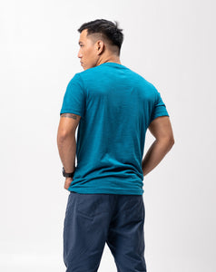 Cerulean Blue Slub Cotton Blue Plain Unisex T-Shirt