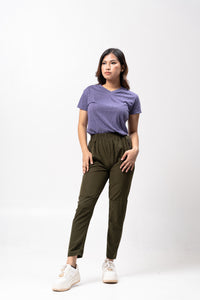 Purple Sirotex Cotton Blue Plain Women's T-Shirt