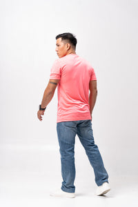 Safety Pink Blue Marine Jersey T-Shirt