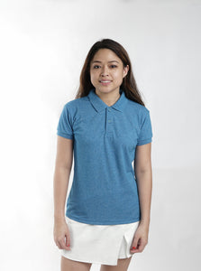 Acid Dark Aqua Blue Classique Plain Women's Polo Shirt