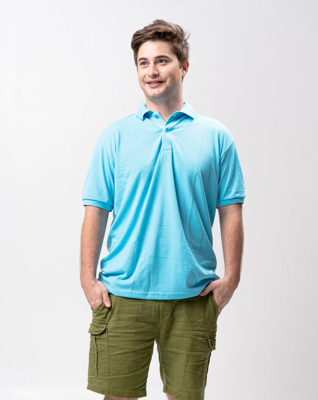 Persian Blue Classique Plain Polo Shirt