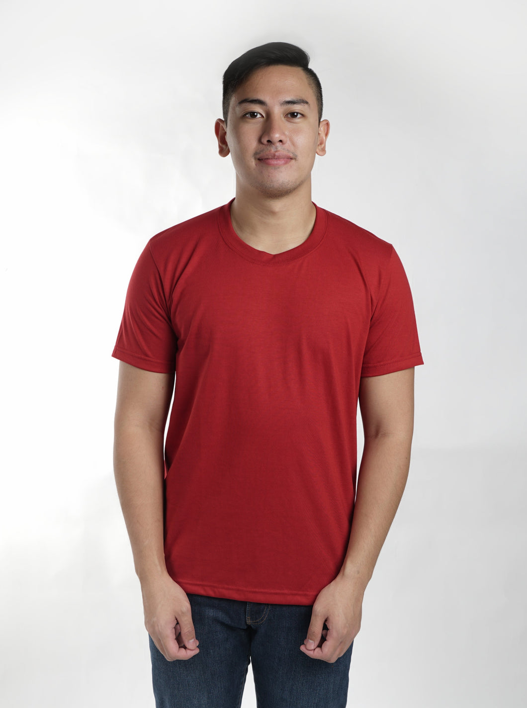 Red Maroon Sun Plain T-Shirt