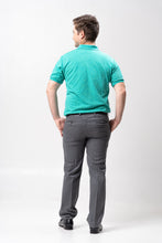 Load image into Gallery viewer, Sirotex Aqua Blue / Neon Green Classique Plain Polo Shirt
