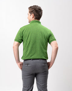 Sirotex Green Flush / Black Classique Plain Polo Shirt