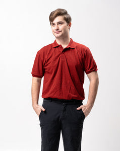 Sirotex Red / Black Classique Plain Polo Shirt