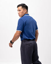 Load image into Gallery viewer, Royal Blue with Stripes Classique Plain Polo Shirt
