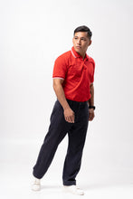 Load image into Gallery viewer, Red with Stripes Classique Plain Polo Shirt
