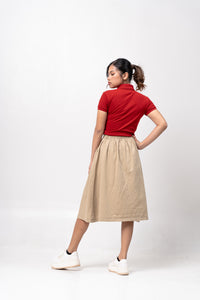 Red Maroon Classique Plain Women's Polo Shirt