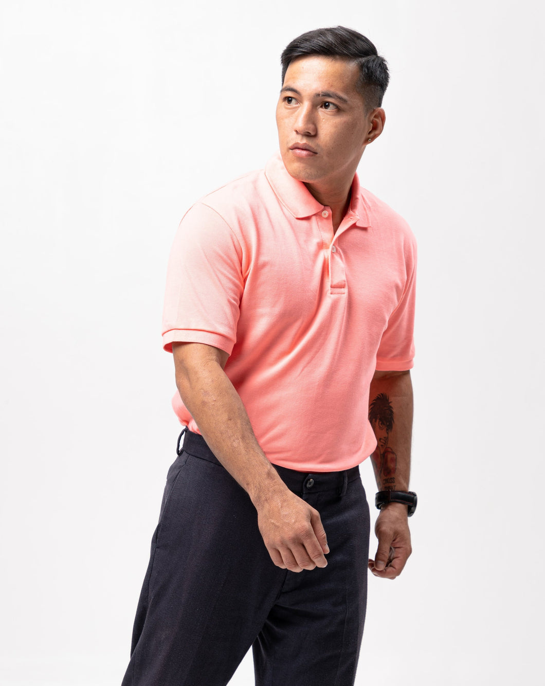 Neon Pink Classique Plain Polo Shirt